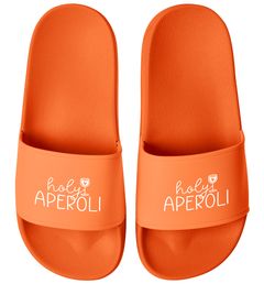 Badeschlappen mit Spruch Holy Aperoli Badelatschen Damen Aufdruck bedruckt Spritz Apero Moonworks®