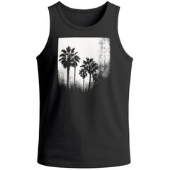 Herren Tank-Top Palmen Fotoprint Vintage Style Frontprint Beach Sommer Strand Outfit Muskelshirt Neverless®
