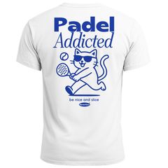 Herren T-Shirt Backprint Padel Tennis Sport Funshirt aus Baumwolle Katze Printshirt Fashion Streetstyle Neverless®