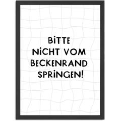 Poster Bilder Badezimmer Wand-Deko Bad WC lustige Sprüche Digitaldruck MoonWorks®