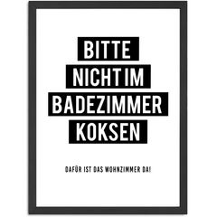 Poster Bilder Badezimmer Wand-Deko Bad WC lustige Sprüche Digitaldruck MoonWorks®
