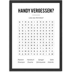 Poster Bilder Badezimmer Wand-Deko Bad WC lustige Rätsel Digitaldruck Artprint MoonWorks®