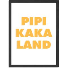Poster Bilder Badezimmer Pipi Kaka Land Wand-Deko Bad WC lustige Sprüche Digitaldruck MoonWorks®
