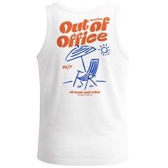 Herren Tank-Top Backprint Out of Office Grafikshirt Sommer Sonne Strand Design Illustration Muskelshirt Neverless®