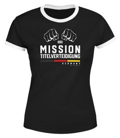 Damen WM-Shirt Mission Titelverteidigung Fäuste Fußball Weltmeisterschaft 2018 Fan-Shirt Deutschland Moonworks® 