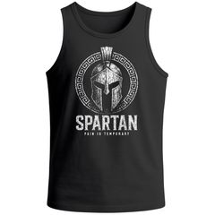 Herren Tank-Top Spartan Helm Athletic Printshirt Aufdruck Frontprint Muskelshirt Sommer Fashion Männer Neverless®