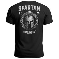 Herren T-Shirt Backprint Sparta Helm Krieger Fitness Training & Streetwear Baumwolle Kurzarm Männer Fashion Neverless®