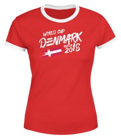 Damen WM-Shirt Dänemark Denmark Danmark Fan-Shirt WM Fußball Weltmeisterschaft 2018 World Cup Moonworks® 