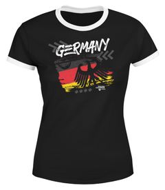 Damen WM-Shirt WM Fußball Weltmeisterschaft Deutschland Adler Vintage Slim Fit tailliert Moonworks® 