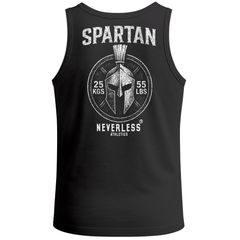 Herren Tank-Top Backprint Gym Shirt mit Sparta Helm-Print – Sportliches Muskelshirt für Crossfit, Training Sommer-Workouts Muskelshirt Neverless®
