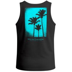 Herren Tank-Top Backprint Palmen Fotoprint Vintage Retro Style Sommer Fashion Männer Muskelshirt Neverless®