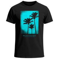 Herren T-Shirt Palmen Fotoprint Vintage Retro Aufdruck Printshirt Streetwear Fashion Streetstyle Neverless®