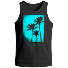 Herren Tank-Top Palmen Fotoprint Vintage Retro Style Sommer Fashion Männer Muskelshirt Neverless®