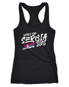 Damen Tanktop Serbien Serbia Fußball WM Weltmeisterschaft 2018 World Cup Fan-Shirt Moonworks®
