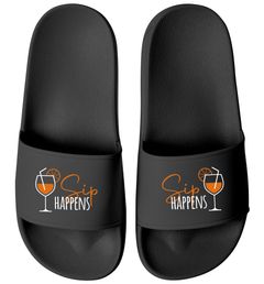 Badelatschen für Damen mit Spruch – Sip Happens –  Badeschlappen Spritz Getränk Apero Sommer Sandalen mit Aufdruck Moonworks®