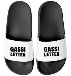 Badeschlappen Gassi-Letten Badelatschen Unisex mit Aufdruck Geschenk Hundebesitzer Herren Damen Badeschuhe Hausschuhe Männer Frauen Moonworks®