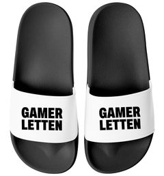 Badeschlappen Gamer-Letten Unisex mit Aufdruck Geschenk für Nerds Zocker Herren Damen Hausschuhe Moonworks®