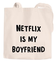 Jutebeutel Netflix is my boyfriend Baumwolltasche Stoffbeutel Tragetasche Moonworks®