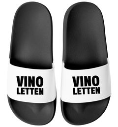 Badeschlappen Vino-Letten Unisex mit Aufdruck Spruch Lustig Wein Herren Damen Badeschuhe Geschenk Weinliebhaber Moonworks®