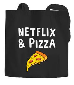 Jutebeutel Netflix & Pizza Baumwolltasche Einkaufstasche Baumwollbeutel Moonworks®