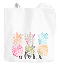 Jutebeutel Aloha Ananans Pineapple Sommer Baumwolltasche Stoffbeutel Autiga®