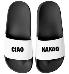 Badeschlappen mit Spruch Ciao Kakao Unisex Herren Damen Badeschuhe Männer Frauen Geschenk  Moonworks®