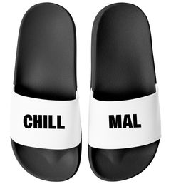 Badeschlappen mit Spruch Lustig Chill Mal Badelatschen Relax Unisex mit Aufdruck Herren Damen Badeschuhe Moonworks®