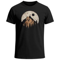 Herren T-Shirt Berge Wandern Outdoor Grafikshirt Naturmotiv Frontprint Sommer Fashion Streetstyle Neverless®