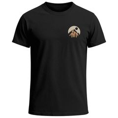 Herren T-Shirt Logoprint Gebirge Naturmotiv Printshirt Outdoor Fashion Männer Streetstyle Neverless®