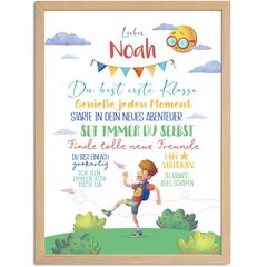 Kinder-Poster Einschulung Du bist erste Klasse Wandbilder Kinderzimmer Wanddeko Mutmacher Selbstliebe Motivation SpecialMe®
