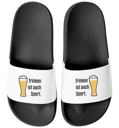 Badeschlappen mit Spruch Bier Badelatschen Unisex Fun Geschenk für Bierliebhaber Badeschuhe Männer Frauen Party Gadget Moonworks®