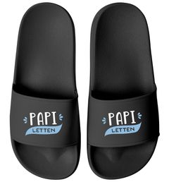 Badeschlappen Herren Papi Opi Letten Geschenk Vatertag Geburtstag Moonwork Fun-Latschen Hausschuhe Lustig Vater Großvater Moonworks®