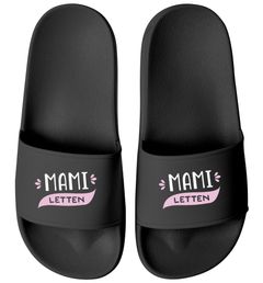 Badeschlappen Mama Oma Letten Badelatschen Damen mit Print Lustig bedruckt Muttertagsgeschenk Moonworks®