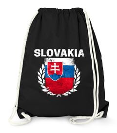 Turnbeutel Fußball EM WM Slowakei Flagge Vintage Slovakia Flag Gymbag Moonworks®