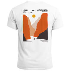 Herren T-Shirt Lake Powell Retro Outdoor Shirt mit Utah Colorado Canyon Print Natur Grafikshirt Fashion Streetstyle Neverless®