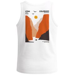 Herren Tank-Top Backprint Retro Outdoor Shirt mit Utah Colorado Canyon Print Natur Grafikshir Muskelshirt Neverless®