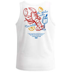 Herren Tank-Top Backprint La Dolce Vita Club – Sommer Grafikshirt mit Hummer Zitrone Wein Printshirt – Italien Lifestyle Muskelshirt Neverless®