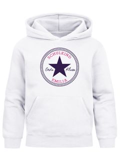 Kinder Hoodie Mädchen Schulkind 2025 Stern-Design personalisiert mit Name Jahreszahl Mädchengeschenke Erste Klasse Moonworks®