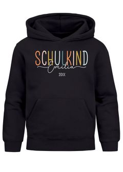 Kinder Hoodie Jungen Einschulung 2025 Schulkind mit Name und Jahreszahl personalisierte Geschenke für Schulanfänger SpecialMe®