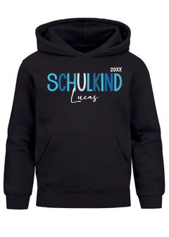 Kinder Hoodie Jungen Einschulung Schulkind 2025 personalisierte Geschenke für Schulanfänger mit Namen SpecialMe®