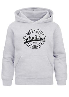 Kinder Hoodie Jungen Schulkind 2025 Emblem Einschulung personalisiert Jungengeschenke erste Klasse  Moonworks®