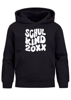 Kinder Hoodie Jungen Schulkind 2025 Geschenkidee Einschulung Typo Schriftzug  personalisiert mit Jahreszahl Jungengeschenke Moonworks®