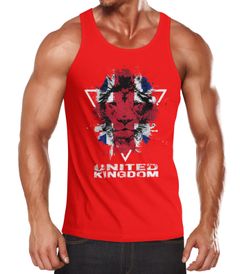 Herren Tanktop - Great Britain UK United Kingdom Lion Flagge Fahne Farben - Tank Top MoonWorks®