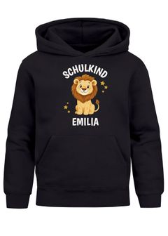 Kinder Hoodie Mädchen Schulkind 2025 Löwe Fuchs Einschulung personalisierte Geschenke zur Einschulung mit Namen SpecialMe®