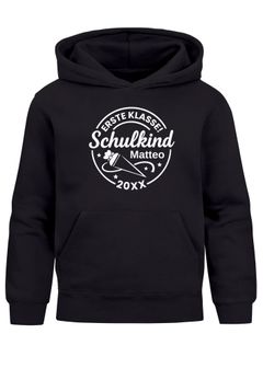 Kinder Hoodie Jungen Schulkind 2025 Einschulung personalisiert Name und Einschulungsjahr Geschenkidee Schulanfänger Moonworks®