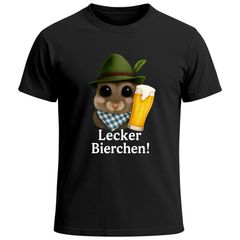 Herren T-Shirt für das Oktoberfest Lecker Bierchen Hamster Bayern Fun-Shirt Trachtenshirt Bierfest Outfit Statement Spruch Saufen lustig Moonworks®