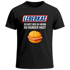 Herren T-Shirt für das Oktoberfest Du bist ned du wenn du Hunger hast Leberkas Fun-Shirt Trachtenshirt Bierfest Outfit Statement Spruch Saufen lustig Moonworks®