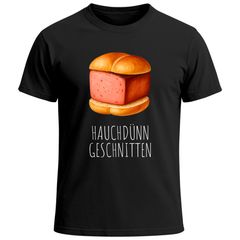 Herren T-Shirt für das Oktoberfest Hauchdünn geschnitten Leberkas Fun-Shirt Trachtenshirt Bierfest Outfit Statement Spruch Saufen lustig Moonworks®