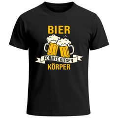 Herren T-Shirt für das Oktoberfest Bier formte diesen Körper Fun-Shirt Trachtenshirt Bierfest Outfit Statement Spruch Saufen lustig Moonworks®