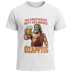 Herren T-Shirt für das Oktoberfest Griechische Gott Ozapftis Fun-Shirt Trachtenshirt Bierfest Outfit Statement Spruch Saufen lustig Moonworks®